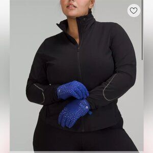 Lululemon NEW Run forItAll Reflective Gloves Tech Water Repell Fleece Stretch XL
